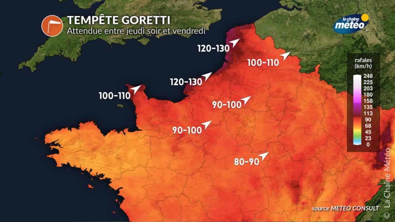 La tempête dévastatrice de Goretti menace le nord de la France